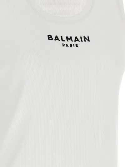 Balmain Paris Tank Top In White