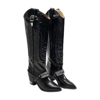 Toga Pulla Leather Cowboy Boot In Multi