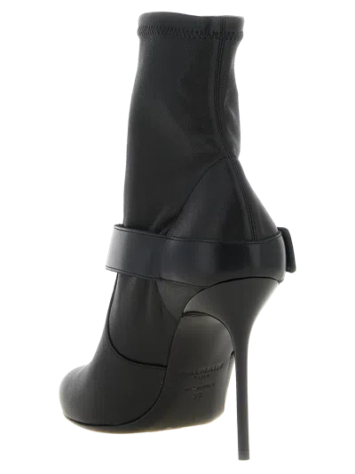 Balmain Buckled Lamb Leather Ankle Boot In Multi