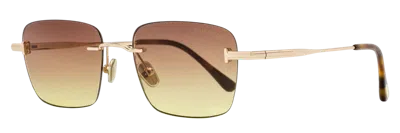 Tom Ford Jake Rimless Rectangle-frame Sunglasses In Gold