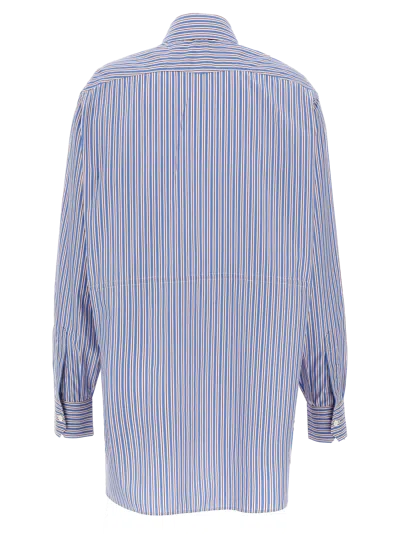 Prada Striped Shirt Shirt And Blouse Multicolor In Blue