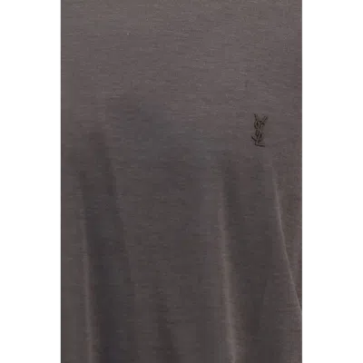 Saint Laurent Cassandre T-shirt In Brown