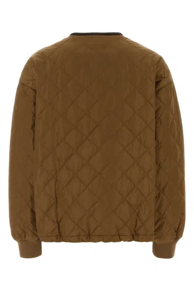 Prada Lightweight Quilted Re-nylon Jacket In Brown