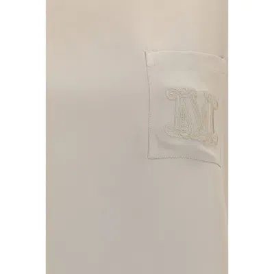 Max Mara T-shirt Pagano In Seta In Neutral