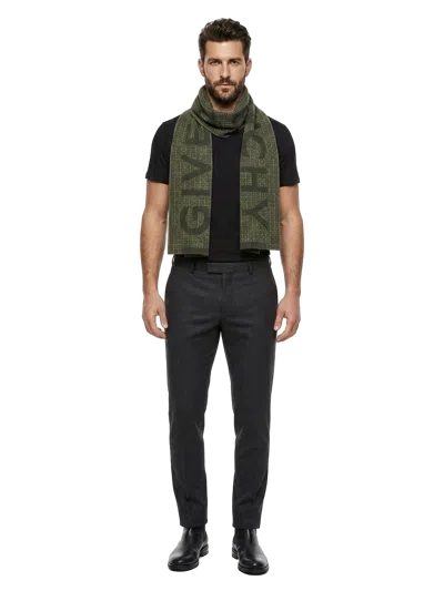 Givenchy Monogram Wool Scarf In Yellow