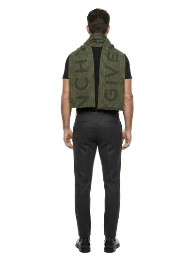 Givenchy Monogram Wool Scarf In Yellow
