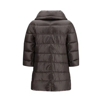 Herno Quilted Midi Down Down Jacket In Gray