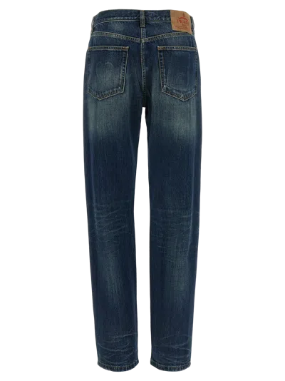 Prada Cotton Straight-leg Jeans In Blue