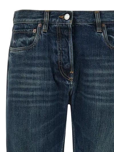 Prada Cotton Straight-leg Jeans In Blue