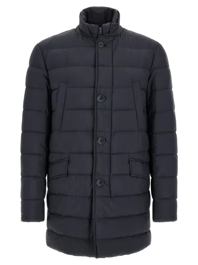 Herno Quilted Down Jacket With Detachable Insert In Navy
