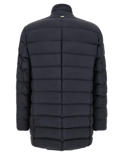 Herno Quilted Down Jacket With Detachable Insert In Navy