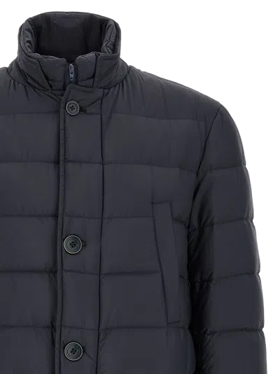 Herno Quilted Down Jacket With Detachable Insert In Navy