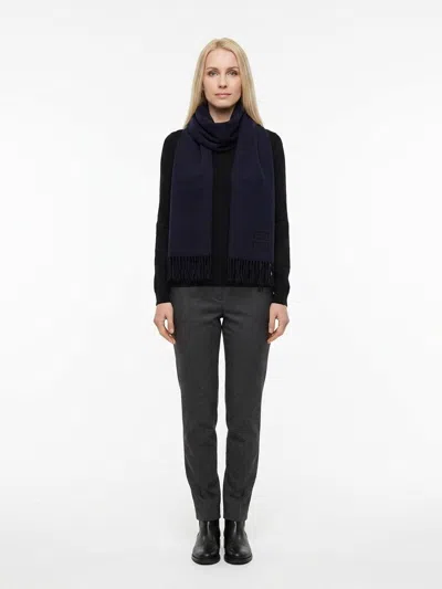Givenchy Fine Wool Scarf In Navy