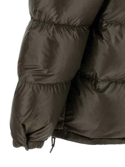Prada Recycled Polyamide Quilted Down Jacket In Brown