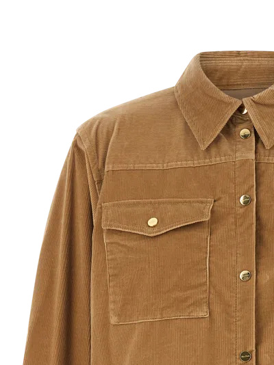 Max Mara Studio Overshirt In Beige