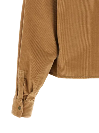 Max Mara Studio Overshirt In Beige