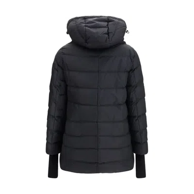 Herno Hooded Polyester Puffer Down Jacket In Black