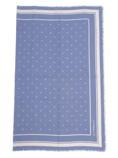 Givenchy Bicolor Wool-silk Scarf In White