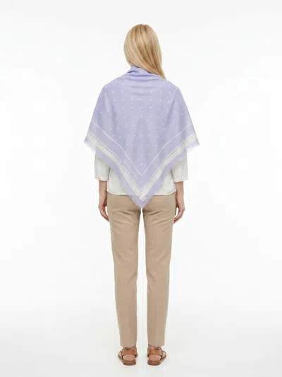 Givenchy Bicolor Wool-silk Scarf In White