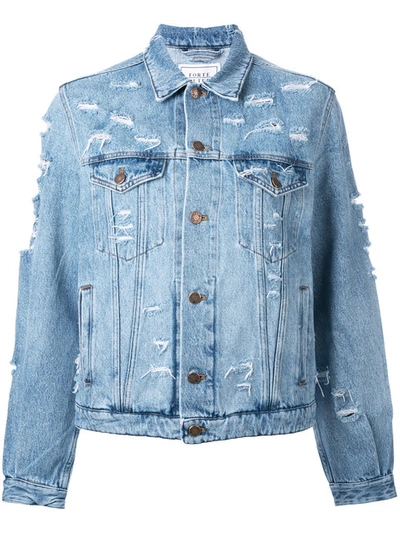 Forte Couture Yeah Distressed Denim Jacket | ModeSens