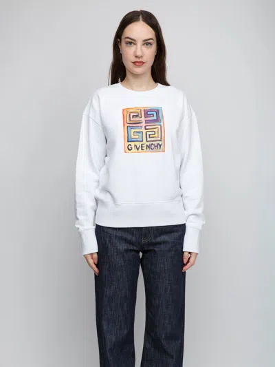 Givenchy Logo-printed Cotton Sweatshirt In White