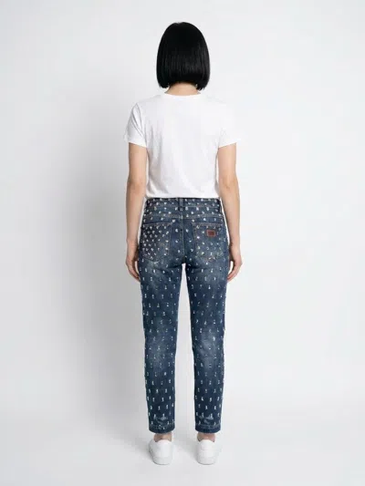 Dolce & Gabbana Printed Cotton Jeans In Multi