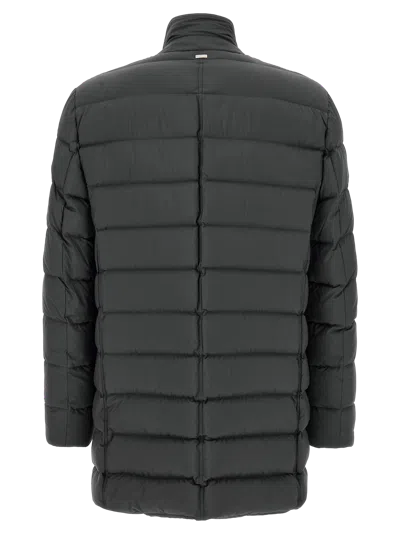 Herno Dark Grey Quilted Jacket In Gray