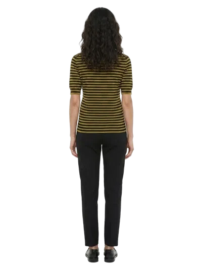 Dolce & Gabbana Striped Wool Knit T-shirt In Multi