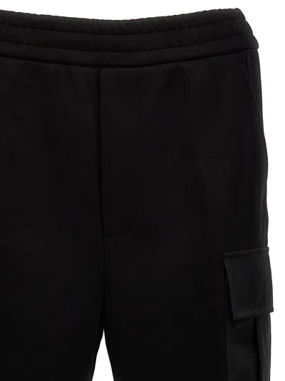 Prada Men Nylon Insert Cargo Joggers In Black