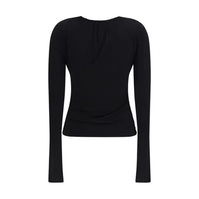 Max Mara Black Viscose Dress Shirt In Black