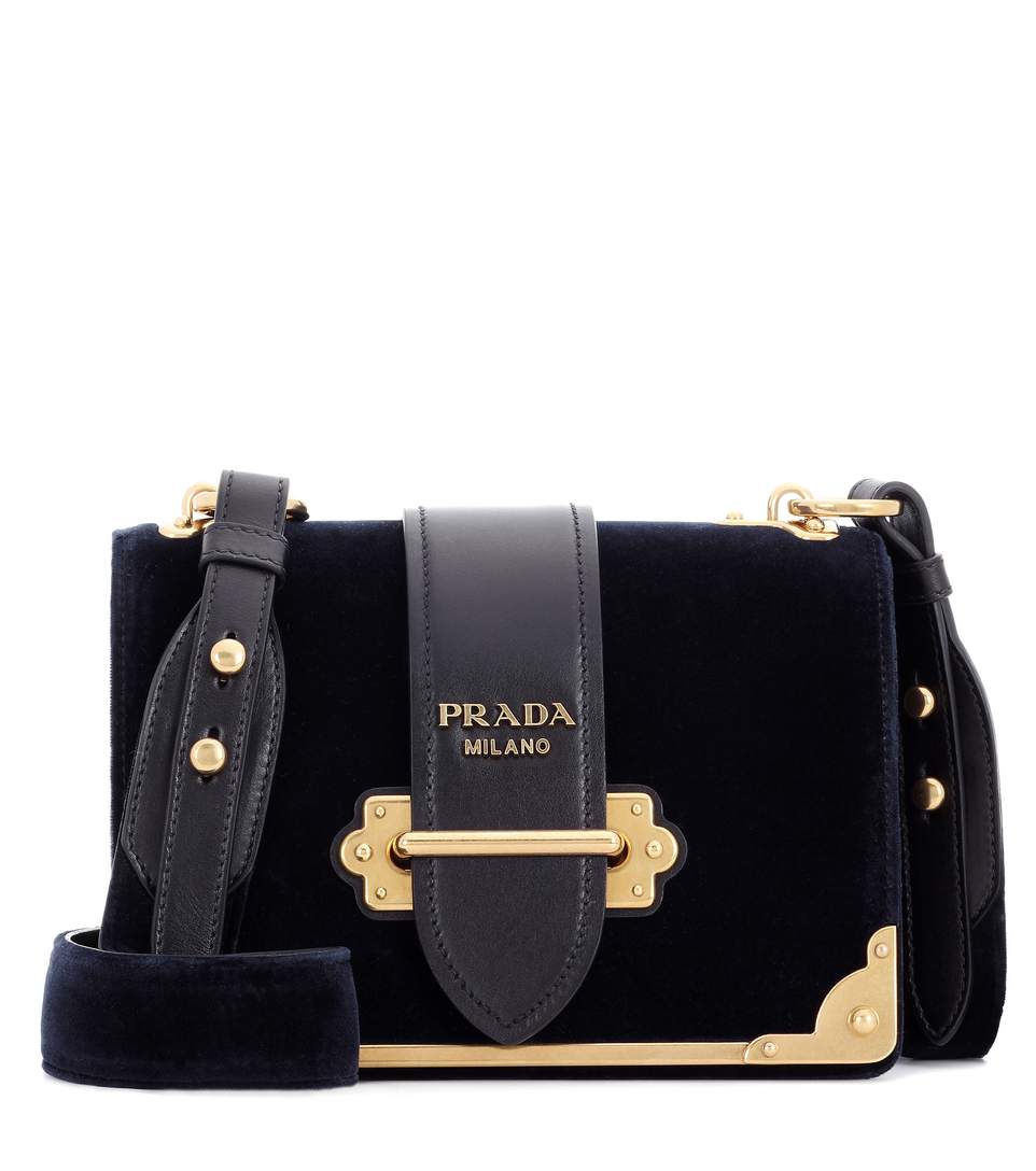 prada cahier bag velvet