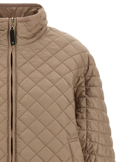 Max Mara Delfina Quilted Jacket In Brown