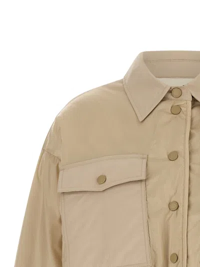 Max Mara Padded Shirt Jacket In Neutral