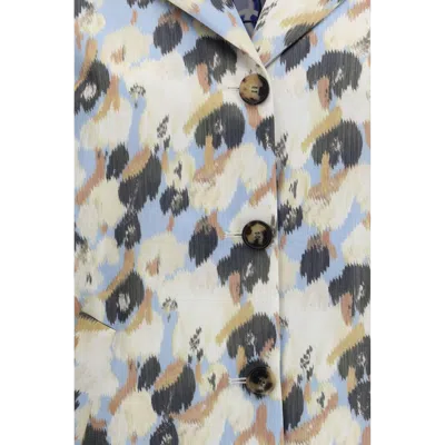 Marni Floral-printed Polyester Parka Coat In White
