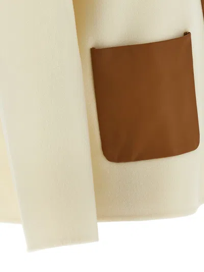Max Mara Hooded Zip-up Jacket In Neutral