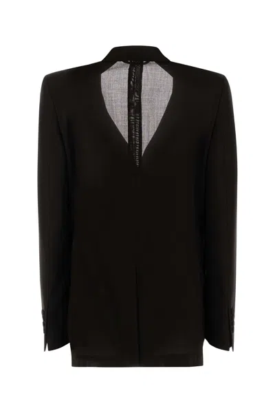 Tom Ford Double-breasted Wool Blazer In Black