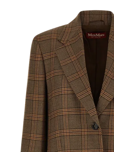 Max Mara Studio Blazer In Brown