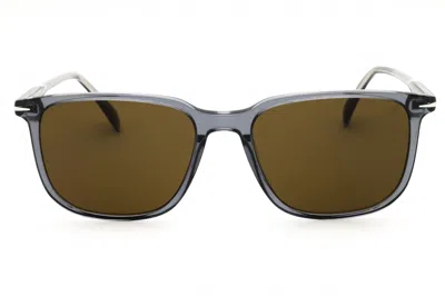 David Beckham Db1141s Rectangular Plastic Sunglasses In Green
