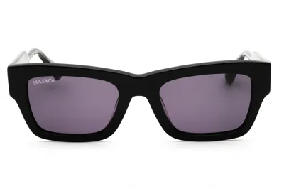 Max & Co Mo0081 Rectangular Acetate Sunglasses In Black