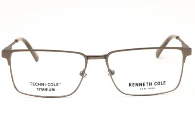 Kenneth Cole New York Kc0346 Rectangular Titanium Eyeglasses In Grey
