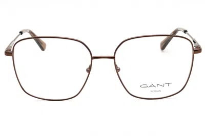 Gant Ga4145 Metal Rectangular Eyeglasses In Bronze