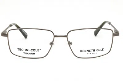 Kenneth Cole New York Kc0356 Titanium Rectangular Eyeglasses In Gray