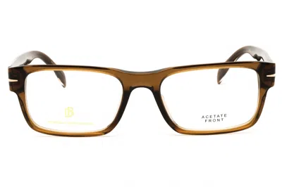 David Beckham Db1170f Rectangular Acetate Eyeglasses In Brown