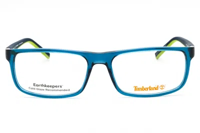Timberland Tb50017 Rectangular Injected Propionate Eyeglasses In Blue