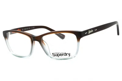 Superdry Ladies Brown Rectangular Eyeglass Frames Sdoleigh In Brown