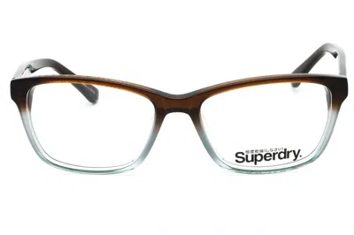 Superdry Ladies Brown Rectangular Eyeglass Frames Sdoleigh In Brown