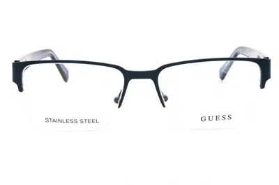 Guess Gu50095 Rectangular Metal Frame Eyeglasses In Gray