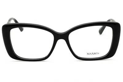 Max & Co Mo5132 Acetate Rectangular Eyeglasses In Black