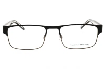 Tommy Hilfiger Th2074 Metal Rectangular Eyeglasses In Black