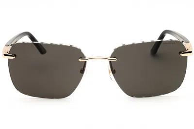 Chopard Schg62 Polarized Rectangular Metal Sunglasses In Multi